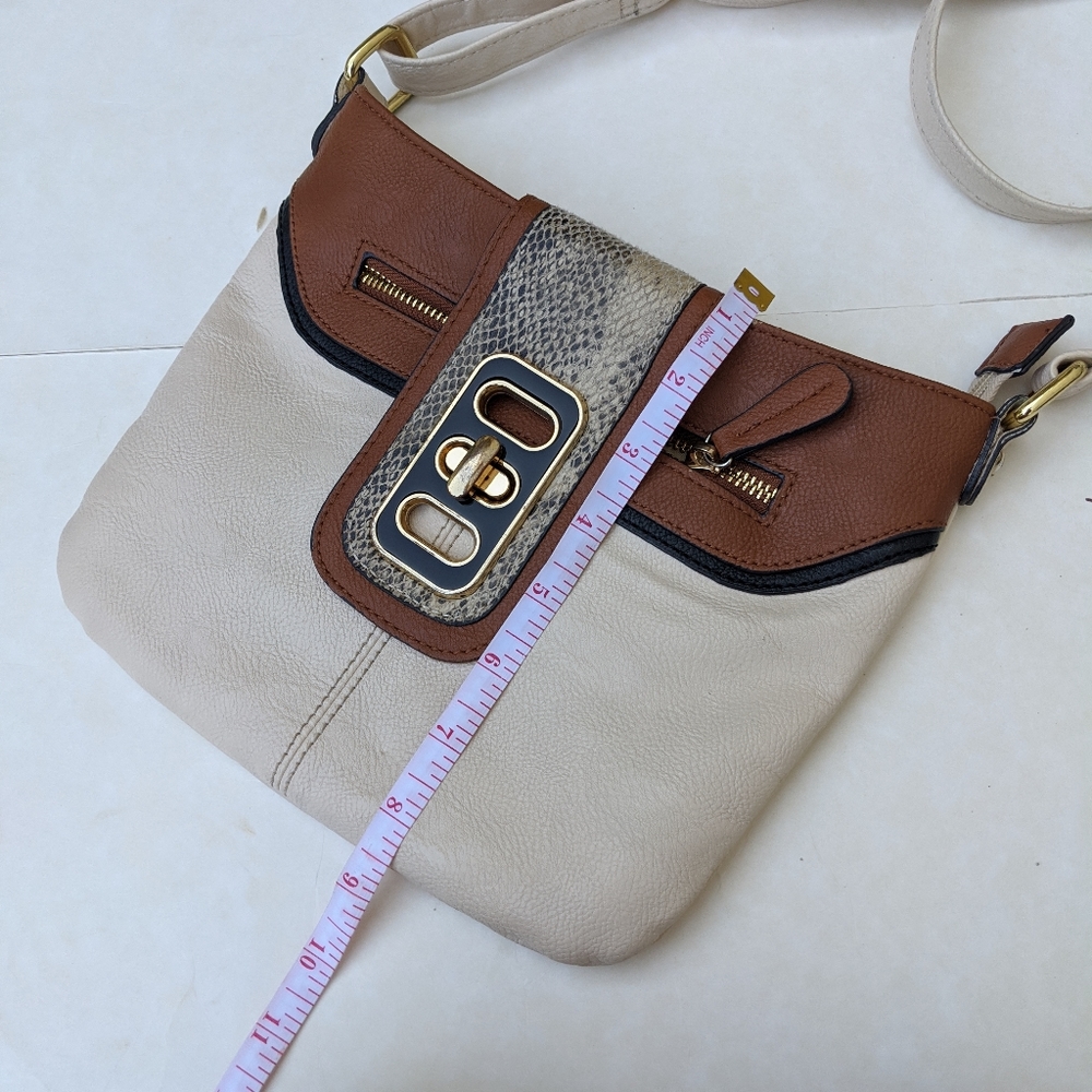 Aldo Faux Snakeskin Brown Leather Cross body *HP* - Picture 13 of 13